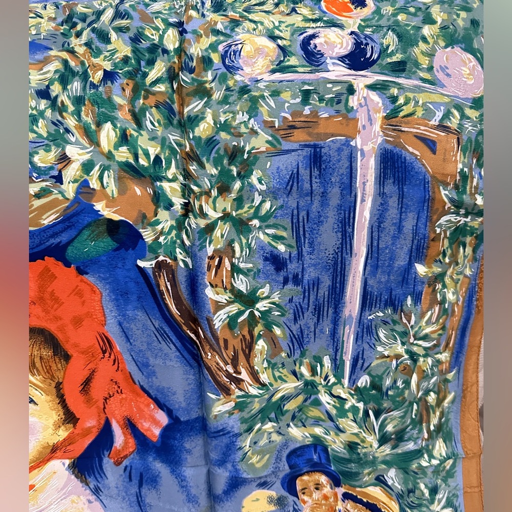 Sold-100% Silk scarf square - Picture 3 of 8